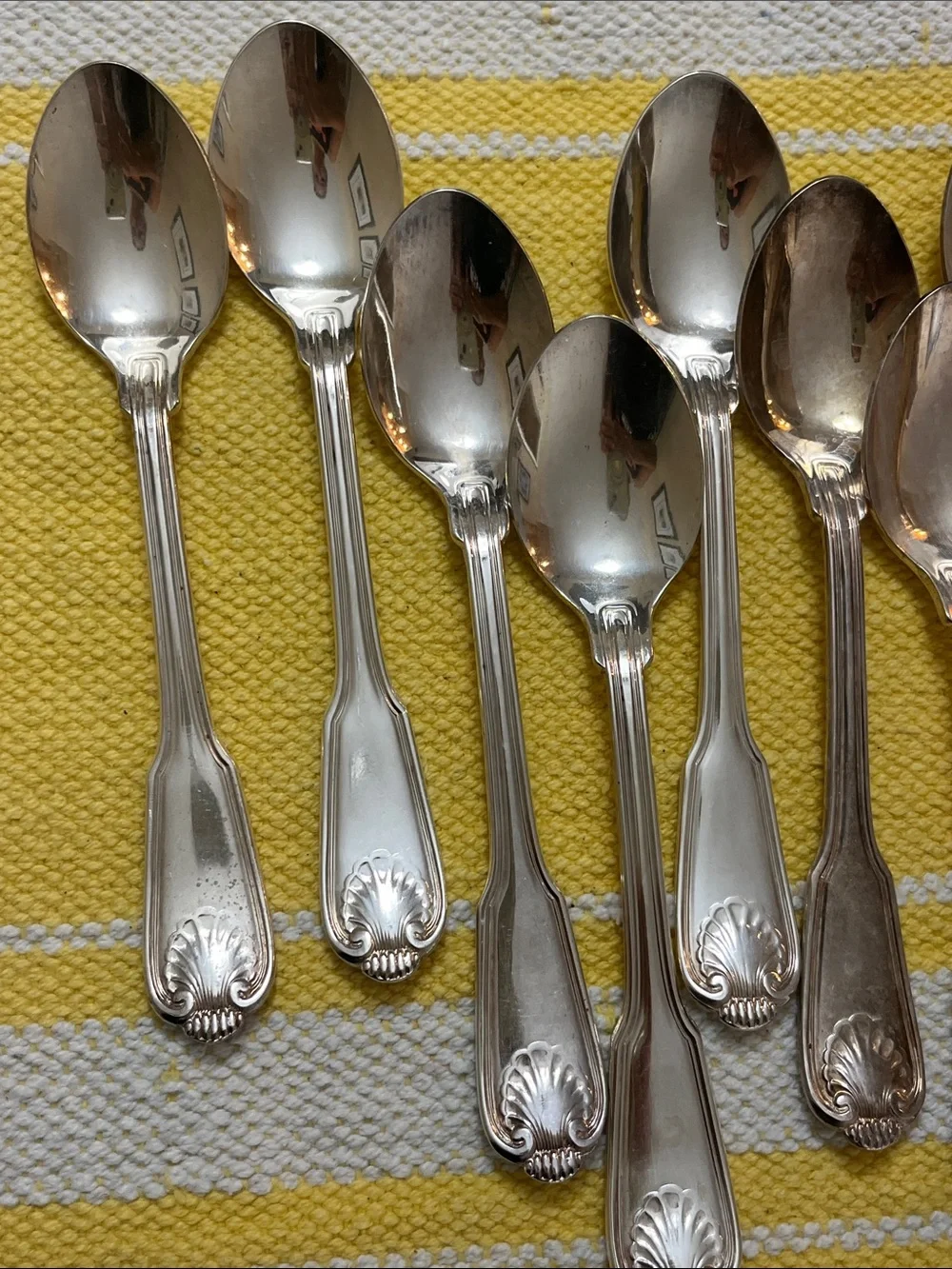 The Main Course Japan  Silverplated  Shell-teaspoons - Set of 12- vintage